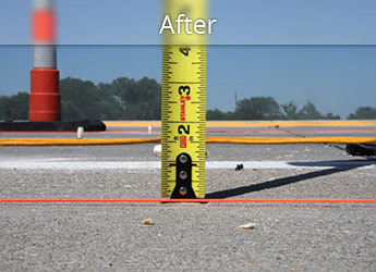 After Leveling Longueuil roadway with PolyLevel®